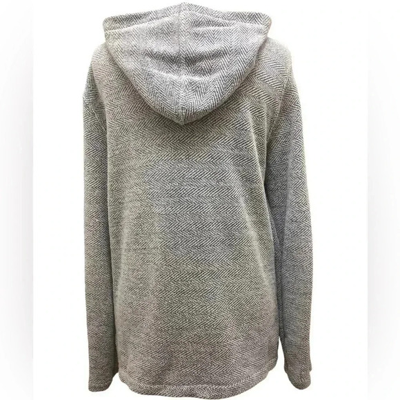 FAHERTY- Blue & White Seabrook French Terry Oversized Hoodie | Size Medium - Picture 6 of 10